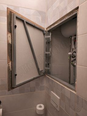 Люк под плитку Нажимной Железяка, 2 створки Люк под плитку Нажимной Железяка, 2 створки