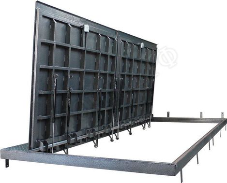 Напольный люк Дворник Уголок, алюминиевый рифленый лист, 2 створки 800*2400 Напольный люк Дворник Уголок, алюминиевый рифленый лист, 2 створки 800*2400