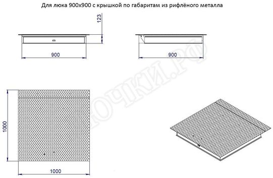 Напольный люк Противопожарный EI60 700*600 Напольный люк Противопожарный EI60 700*600
